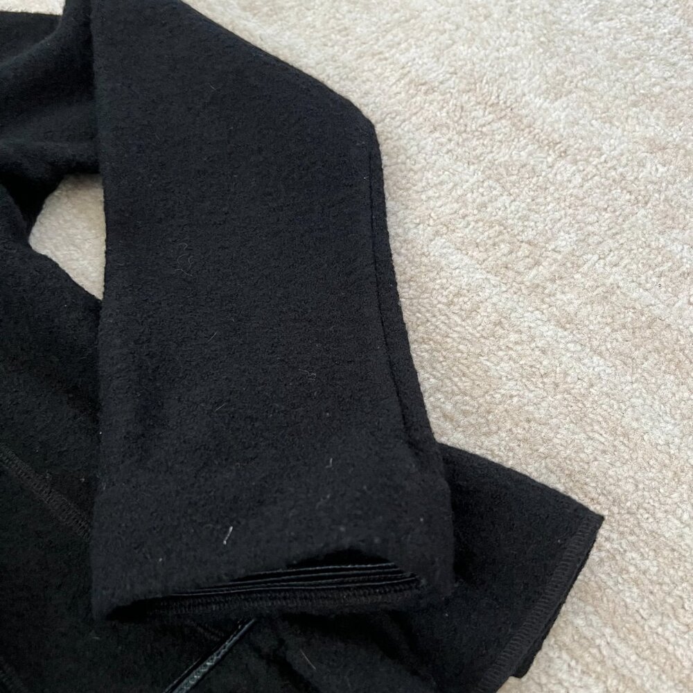 Magaschoni Wool Ruffle Black Jacket S - Picture 8 of 9